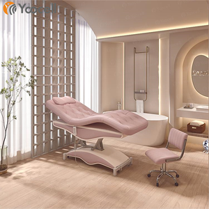 Yoocell-camas de masaje eléctricas, muebles de salón de belleza de lujo, color rosa, <span class=keywords><strong>nugabest</strong></span>, 4 motores, mesa de masaje facial, china - Product Image 3