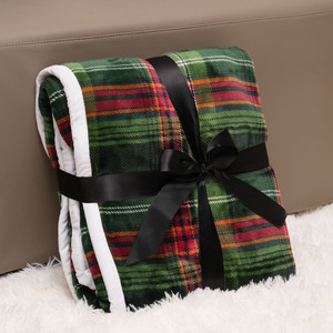 <span class=keywords><strong>Plaid</strong></span> <span class=keywords><strong>de</strong></span> <span class=keywords><strong>Noël</strong></span> personnalisé en usine OEM imprimé couverture moelleux pour l'hiver au lit - Product Image 2