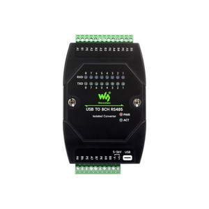 Convertidor Aislado de Grado Industrial USB a RS485 de 8 Canales, Adaptador USB a RS485 con Múltiples Circuitos de Protección, Montaje en Pared y Riel - Product Image 1