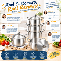 Ensemble de casseroles en aluminium de haute qualité, 10 pièces, ensemble de casseroles avec couvercle en aluminium, 5 tailles, ensemble de cuisine robuste