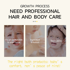 Shampooing et gel douche 2-en-1 pour bébé au collagène naturel et à l'extrait d'avoine, nettoyage doux, hypoallergénique, sans larmes - Product Image 3