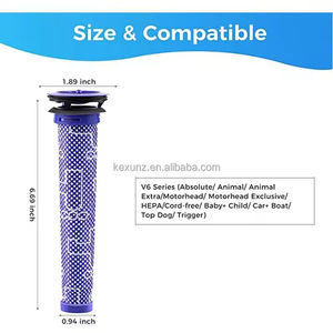 2 Pcs Fit for Dysons V6 V7 V8 DC58 DC59 Absolute Cordless Stick Vacuum Cleaner 965661-01 Pre-Filter HEPA Filter Spare Parts - Product Image 2