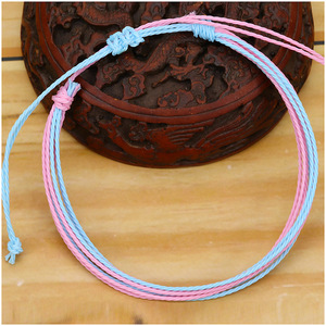 Wholesale Customizable Handwoven Taiwanese Wax Rope <b>Bracelets</b> Multiple Colors for Men and Women Fashion <b>String</b> Accessories - Product Image 3