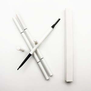 Lápiz de cejas delgado con etiqueta privada blanca, lápiz de cejas vegano impermeable con logotipo personalizado, lápiz de cejas personalizado con pincel - Product Image 3