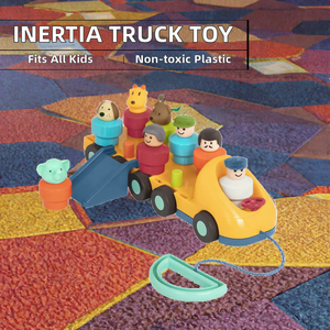 Colorful Friction <b>Toy</b> Carrying Truck Inertia Vehicle Plastic <b>Push</b> <b>Along</b> <b>Toy</b> for Early Learning - Product Image 2