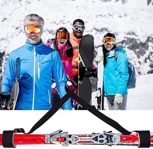 WenHao Sangles de transport de bâtons de <span class=keywords><strong>ski</strong></span> en nylon avec logo personnalisé Sangle d'épaule réglable Support rembourré double face pour côté adhésif - Product Image 4