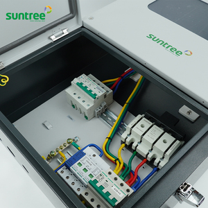 AC/DC solar PV solar combiner box with monitor rectifier