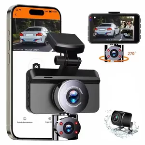 2024 latest 3 channel dash cam car black box suitable for taxi car camera supports app control cheapest hd 1080P dash cam