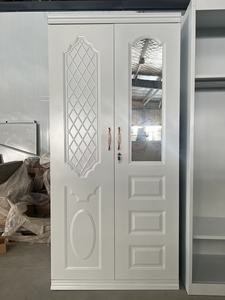 Armoires métalliques personnalisables avec serrure, 2 portes, design gaufré, armoire en acier avec <span class=keywords><strong>placard</strong></span> à grain de bois - Product Image 3