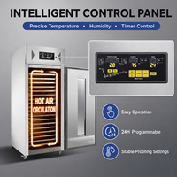 Armoire de Fermentation Professionnelle à Porte Unique avec Pulvérisation Puissante, Double Ventilateur et Circulation d'Air Chaud pour Boulangerie, 36 Plateaux