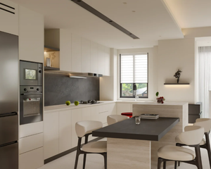 High <b>Gloss</b> Solid Wood Kitchen Design <b>Cabinets</b> Set Furniture Custom Rta Modern Pvc Glossy <b>White</b> Modular Kitchen <b>Cabinet</b> - Product Image 5