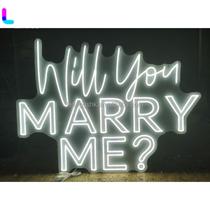 LEDA Fabricant – Lettres lumineuses acryliques très demandées « Will You Marry Me » – Néons LED pour mariage et fête - Product Image 3