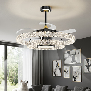2026 Lamp Ye Lighting Iron Invisible <b>Ceiling</b> Fan <b>Light</b> for Living Room & Dining Room Quiet Luxury Design - Product Image 1