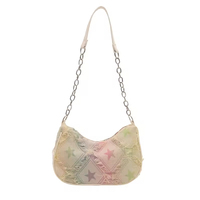 Sac à bandoulière pour femme en cuir PU imperméable, motif damier en jean français, avec fermeture éclair, nouvelle collection 2025, haute qualité, style chinois
