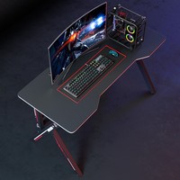 Bureau de jeu ergonomique G2 pour configuration PC, grand espace de travail, table d'ordinateur avec gestion des câbles