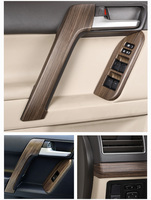 10 pièces intérieurs de voiture accessoires FJ150 poignée de porte tableau de bord motif bois décoration intérieure garnitures de mise à niveau pour Prado 14-21