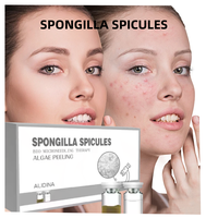Esponja de algas marinas naturales con logotipo personalizado, extracto de suero para el tratamiento del acné, juego de espículas de esponja, Peeling de algas, espículas de esponja