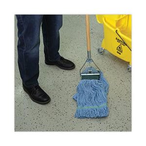 BWK400MBC-Microfiber <b>Mop</b> Kit Loop-End Handle Drying Function Aluminum Pole for Floor Water Cleaning Rectangle <b>Triangle</b> Patters - Product Image 1