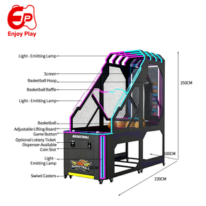 Máquina <span class=keywords><strong>de</strong></span> Baloncesto Sorpresa <span class=keywords><strong>de</strong></span> Metal Resistente Personalizable, Operada con Monedas, para Interiores y Exteriores, con Opción <span class=keywords><strong>de</strong></span> Boletos <span class=keywords><strong>de</strong></span> Loterí<span class=keywords><strong>a</strong></span> - Product Image 6