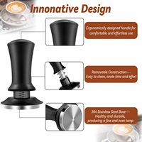 Logo personnalisé 51 53 58mm Espresso Elastic Force Coffee Tamper Calibrated Coffee Tamper Tool avec Spring Loaded Hand Tamper
