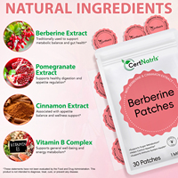 CertNatrls Patchs Transdermiques de Berbérine à Base d'Extraits Végétaux pour la Bouche, le Nez et le Corps, Favorisant le Métabolisme du Sucre