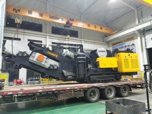 MONDE OP80-S-EL yüksek kaliteli hareketli çeneli kırıcı ve bantlı konveyör küçük taş kırma makinesi ile elek - Product Image 6