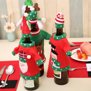 Décorations de noël pour la maison, couverture de bouteille de vin, bas de bonhomme de neige, supports cadeaux, décorations de noël et de nouvel an - Product Image 2