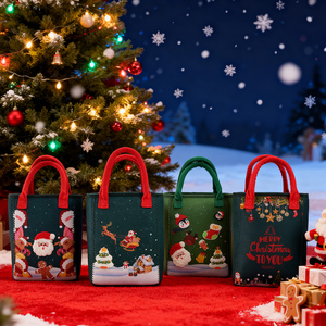 2025 mới nhất tùy chỉnh Neoprene không thấm nước giáng sinh của phụ nữ ly hợp dễ thương Mini Tote Túi nhỏ bán buôn Nhà máy cung cấp quà tặng ly hợp - Product Image 2