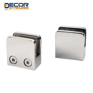 Best China Low Price Glass Clamp Fashionable AISI304/316 Glass Clamp Small "D" Type Round Back