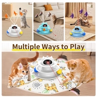 Jouet interactif pour chat en ABS résistant à l'usure avec plumes remplaçables, idéal pour les hôtels et les centres de séjour pour animaux – En stock