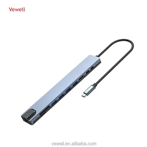 Sản phẩm mới 10 trong 1 hỗ trợ máy tính xách tay và điện thoại di động C Docking Station sạc máy tính xách tay 14 trong 1 USB C HUB Docking Station