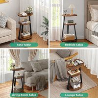 Table basse BOLIDE MB-25001 au design européen moderne, avec structure en fer et plateau en bois, durable, facile à assembler, pour salon, meubles de maison