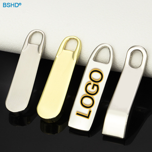 Herrajes para Bolsos, Tirador de Cremallera Metálico Dorado Claro Personalizado, 3 Deslizadores de Cremallera Plateados Brillantes # 3 Tiradores de Cremallera en Blanco para Cremalleras Metálicas y Bolsos - Product Image 1