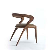 JP Chaises Modernes en Cuir et Bois de Chêne Massif pour Table à Manger