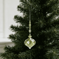 Pendentif en cristal de Noël de bonne qualité, fait main, poli, plusieurs styles, en plastique, pour promotion et fêtes