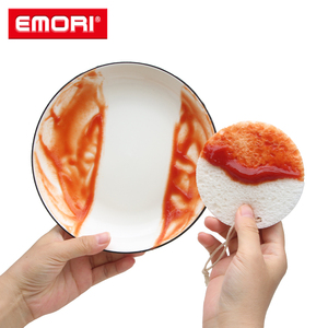 High Absorbent Wood Pulp & Cotton Pop-Up Dish Wash Sponge Non-Scratch Expanding Eco-Friendly Biodegradable Cleaning Scouring Pad - Product Image 2