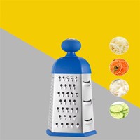 Handmatige keukenhulpjes multifunctionele 6-zijdige roestvrijstalen fruit- en groenterasp voor Parmezaanse kaas, groenten en gember