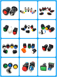 7 Colors R13-507 16MM Round Non Locking Self Reset <b>Push</b> <b>Button</b> <b>Switch</b> Start <b>Switch</b> - Product Image 6