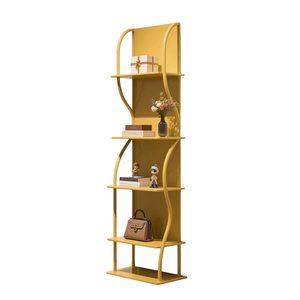 Minimalist Iron Multi-Layer Bookshelf Wall Mounted & Floor Standing <b>Storage</b> <b>Rack</b> Living Room Display Shelf Office Partition <b>Rack</b> - Product Image 3