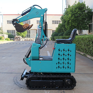 Mini-excavatrice EZ 09 de type chenillé, machine de décompactage de sol économe en énergie, bleue - Product Image 1