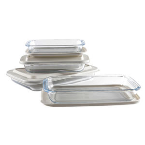 Ustensiles <span class=keywords><strong>de</strong></span> cuisson en verre à bon <span class=keywords><strong>prix</strong></span> avec couvercles, plaque <span class=keywords><strong>de</strong></span> cuisson durable pour four, ensemble <span class=keywords><strong>de</strong></span> ustensiles <span class=keywords><strong>de</strong></span> cuisson - Product Image 2