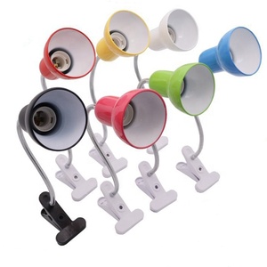 Hiện đại đầy màu sắc <span class=keywords><strong>LED</strong></span> bảng đèn ổ cắm E27 có thể điều chỉnh cổ ngỗng đèn bàn với kẹp cơ sở cho phòng ngủ uốn cong Clip đọc ánh sáng - Product Image 1