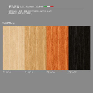 กระเบื้องถ้ำ Travertine ขนาด<span class=keywords><strong>60x120</strong></span> 75X175cm ที่ทันสมัยแกะสลักพื้นผิวเคลือบเงาแผ่นพอร์ซเลนขัดเงากระเบื้องปูพื้นผนังภายใน - Product Image 4