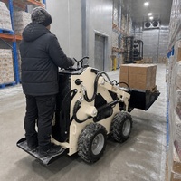 S460 Mini Skid Steer Loader KOOP Mesin Diesel EPA Euro5 Wheel Loader Roda Kecil 0.1m3 Bucket untuk Pekerjaan Lanskap, Pertanian, dan Pengangkutan