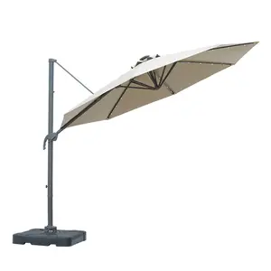 High Quality Luxury Foldable Outdoor Yard Patio Cantilever Parasol Outdoor Garden Banana Umbrella In Aluminum Frame