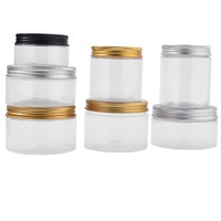 Conteneurs cosmétiques vides de luxe, pot en plastique, 10 pièces, 1oz, 2oz, 4oz, 8oz, poudre acrylique, emballage biodégradable, avec couvercle doré
