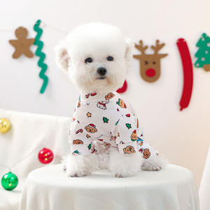 Piyama anjing lucu musim gugur musim dingin baru 2025 pakaian rumah tangga siam empat kaki hewan peliharaan untuk Natal - Product Image 3