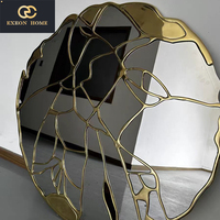 Miroir de luxe italien haut de gamme pour l'entrée, le couloir, la décoration, en bronze pur, villa, salon, miroir créatif de designer