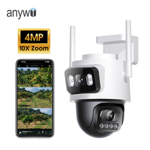 กล้องวงจรปิดโดม 4MP สำหรับภายนอกอาคาร พร้อมเซ็นเซอร์ CMOS WiFi มองเห็นในเวลากลางคืน 360 องศา ติดตามการเคลื่อนไหวของมนุษย์ แจ้งเตือนผ่านระบบ PTZ บันทึกภาพบนคลาวด์ - Product Image 1