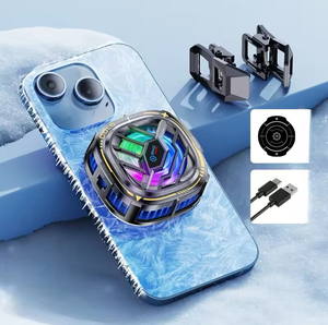 Enfriador de teléfono magnético ajustable 2025, nuevo accesorio universal para teléfono móvil con radiador de refrigeración por hielo y ventilador - Product Image 5